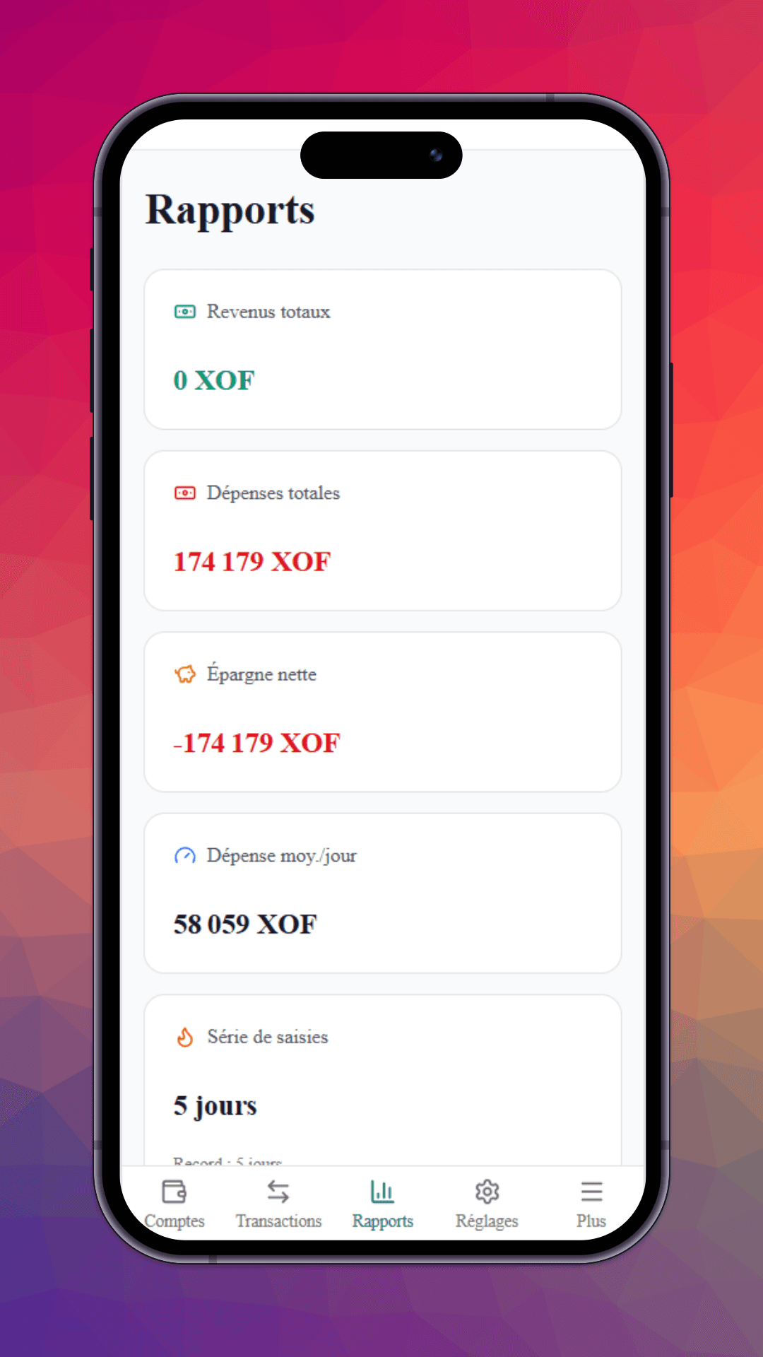 Capture d'écran de l'application Mr Wallet 4