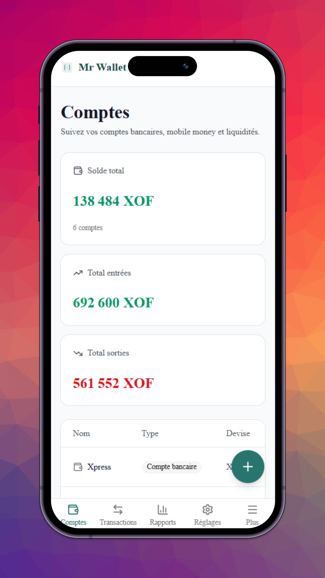 Mr Wallet app screenshot 2